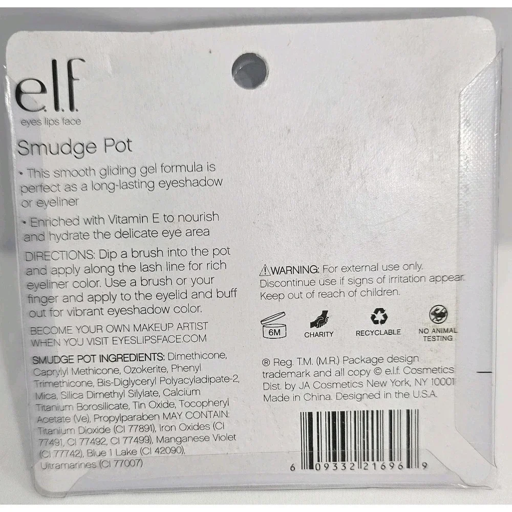 ELF Smudge Pot Eye Shadow/Eye Liner #21696 BROWNIE POINTS sealed NIP MU-008